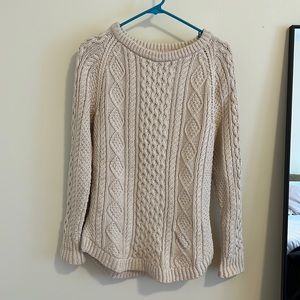 L.L bean signature sailor sweater! quarter zip zippers on sides, NEVER WORN